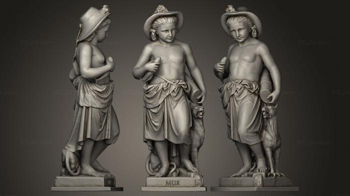 Miscellaneous figurines and statues (Flussmdchen Mur, STKR_0009) 3D models for cnc